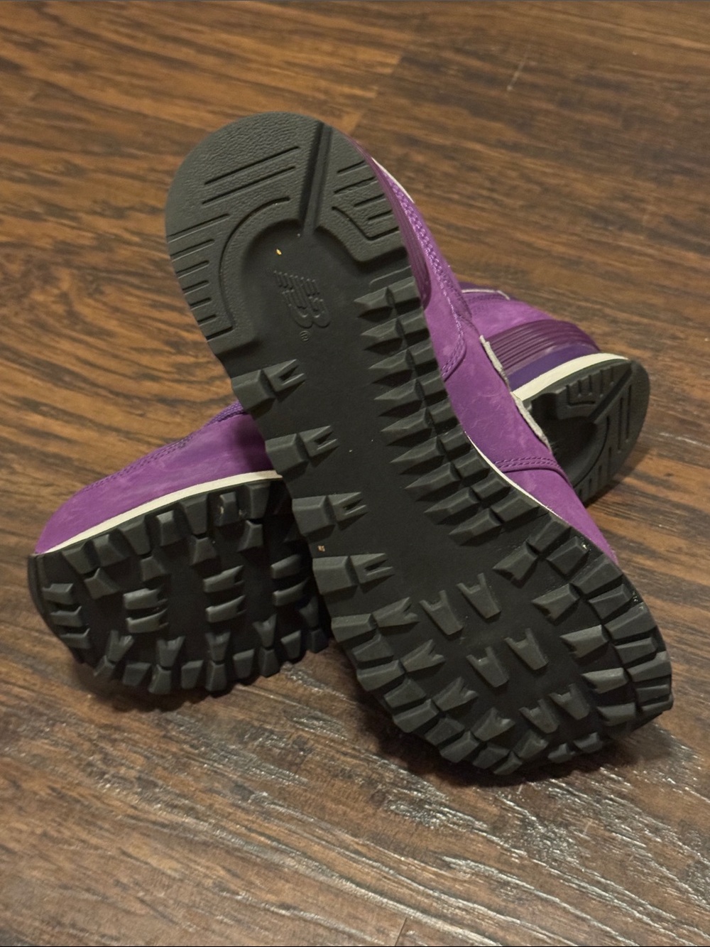 New Balance Purple Women's Athletic Sneakers with Leopard-Trim Collar - Picture 6 of 7